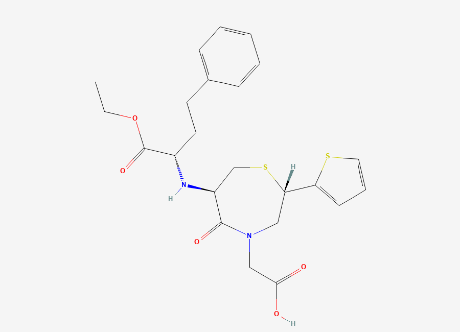 Two-dimensional chemical structure of Temocapril, CAS 111902-57-9