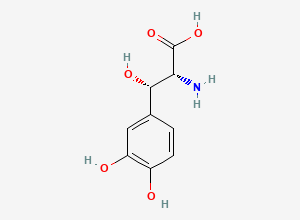 Two-dimensional chemical structure of D-Threo-dihydroxyphenylserine