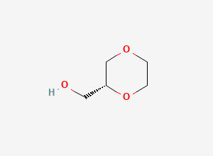 Two-dimensional chemical structure of ((2R)-1,4-dioxan-2-yl)methanol