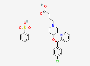 Two-dimensional chemical structure of (R)-Bepotastine Besylate, CAS 190730-42-8