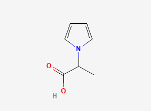 Two-dimensional chemical structure of 2-(1H-pyrrol-1-yl)propanoic acid