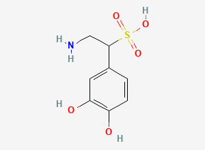 Two-dimensional chemical structure of Norepinephrine Sulfonic Acid, CAS 24159-36-2