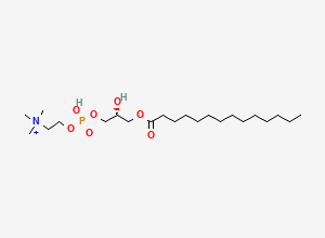 Two-dimensional chemical structure of [1-Myristoyl-glycerol-3-YL]phosphonylcholine