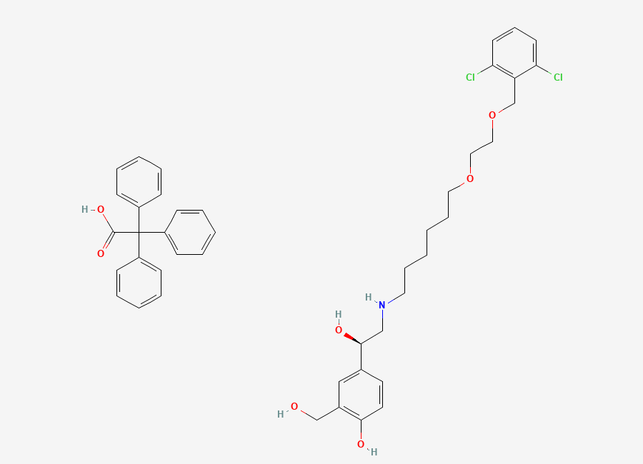 Two-dimensional chemical structure of Vilanterol Trifenatate, CAS 503070-58-4