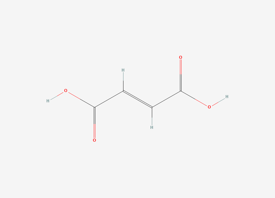 Two-dimensional chemical structure of Fumaric Acid, CAS 110-17-8