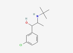 Two-dimensional chemical structure of Bupropion Dihydro Racemate, CAS 119802-68-5
