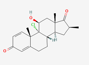 Two-dimensional chemical structure of Beclomethasone Impurity 9