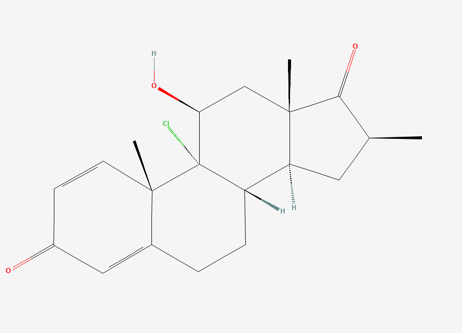 Two-dimensional chemical structure of Beclomethasone Impurity 9