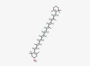 Two-dimensional chemical structure of (3S)-beta-Cryptoxanthin, CAS 1200446-88-3