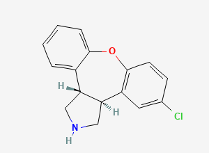 Two-dimensional chemical structure of Asenapine N-Desmethyl Impurity, CAS 128915-56-0
