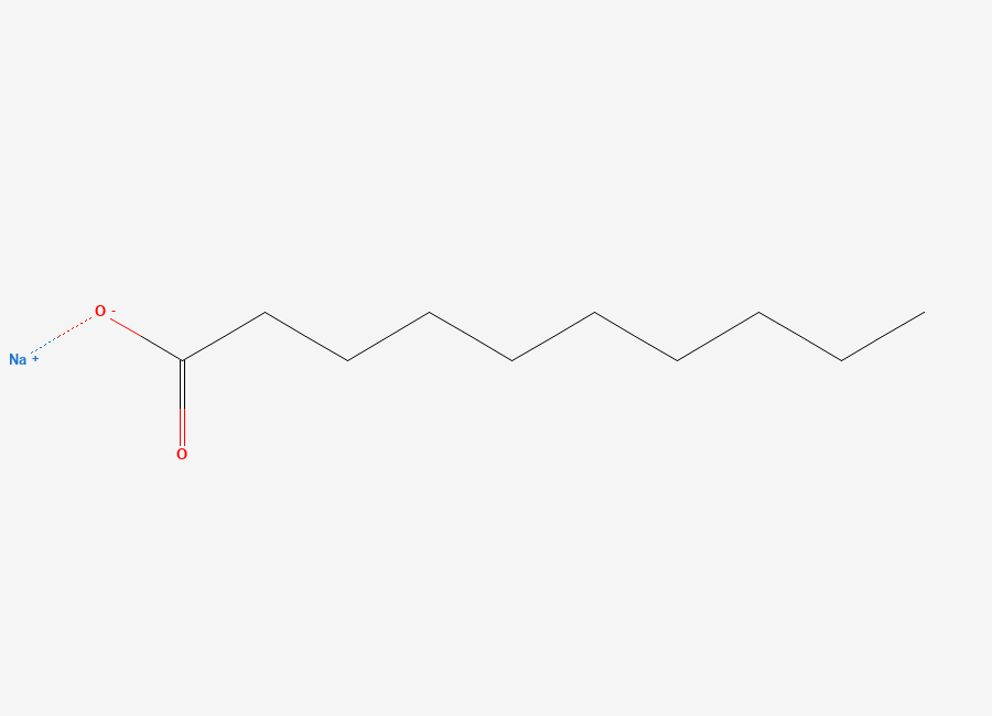 Two-dimensional chemical structure of Sodium Caprate