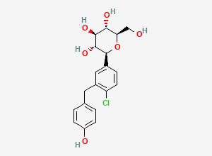 Two-dimensional chemical structure of O-Desethyl Dapagliflozin, CAS 864070-37-1