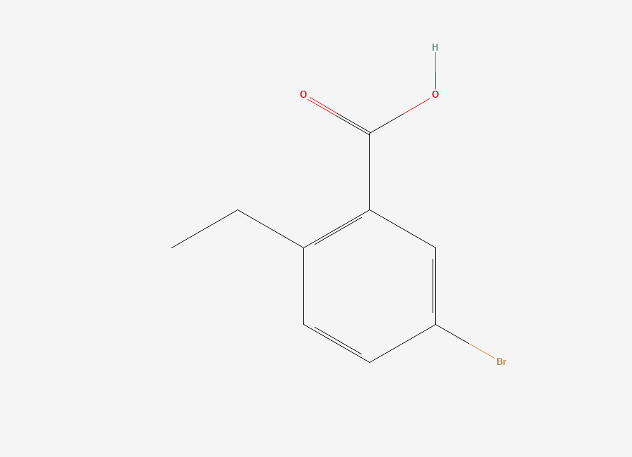 Two-dimensional chemical structure of 5-Bromo-2-ethylbenzoic acid