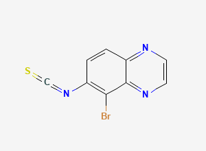 Two-dimensional chemical structure of Brimonidine Impurity I/ 5-bromo-6-isothiocyanatoquinoxaline, CAS 134892-46-9
