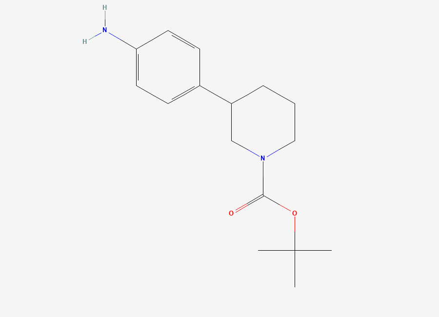 Two-dimensional chemical structure of 1-Boc-3-(4-Aminophenyl)piperidine
