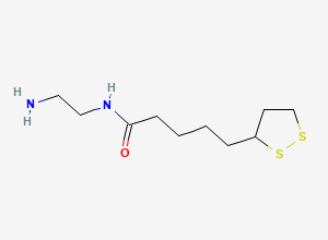 Two-dimensional chemical structure of N-(2-Aminoethyl)-5-(1,2-dithiolan-3-yl)pentanamide