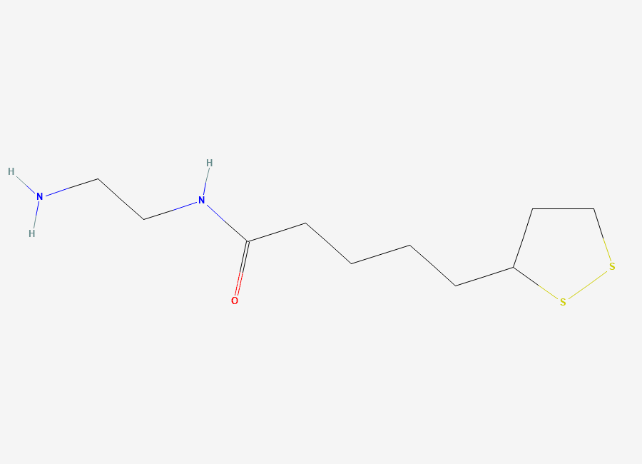 Two-dimensional chemical structure of N-(2-Aminoethyl)-5-(1,2-dithiolan-3-yl)pentanamide
