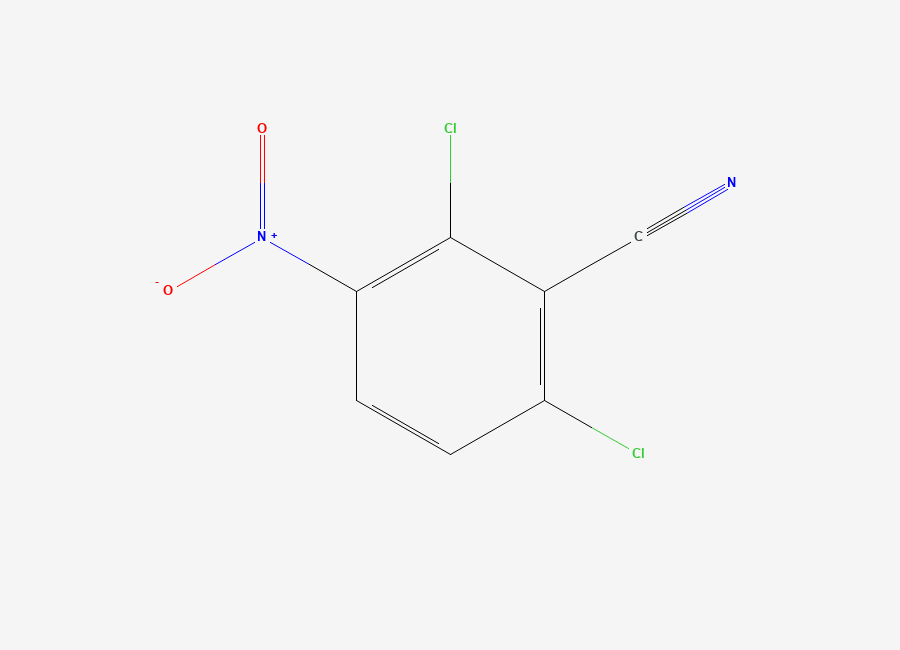 Two-dimensional chemical structure of 2,6-Dichloro-3-nitrobenzonitrile