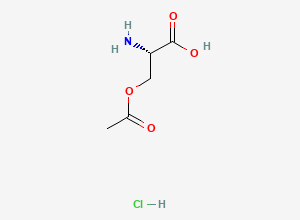 Two-dimensional chemical structure of O-Acetyl-L-serine--hydrogen chloride (1/1)