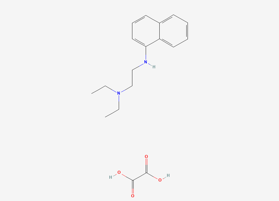 Two-dimensional chemical structure of N-(2-Diethylaminoethyl)-1-naphthylamine Oxalate