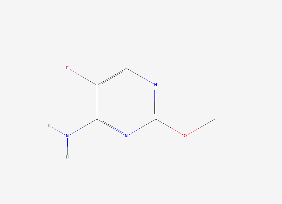 Two-dimensional chemical structure of 5-Fluoro-2-methoxypyrimidin-4-amine, CAS 1993-63-1