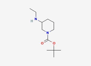 Two-dimensional chemical structure of tert-Butyl 3-(ethylamino)piperidine-1-carboxylate