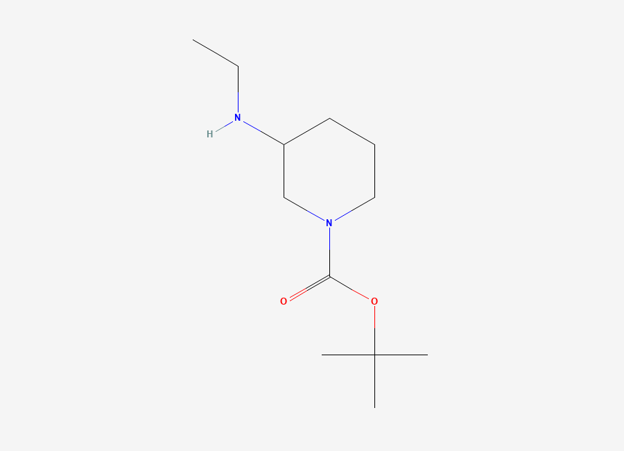 Two-dimensional chemical structure of tert-Butyl 3-(ethylamino)piperidine-1-carboxylate
