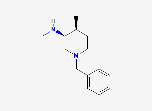 Two-dimensional chemical structure of (3S,4S)-1-Benzyl-N,4-dimethylpiperidin-3-amine