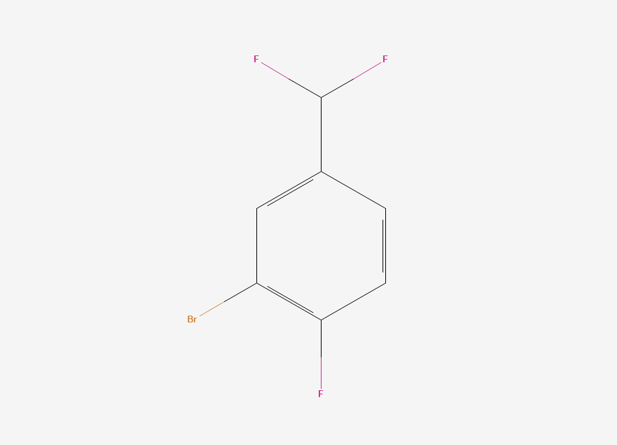 Two-dimensional chemical structure of 2-Bromo-4-(difluoromethyl)-1-fluorobenzene