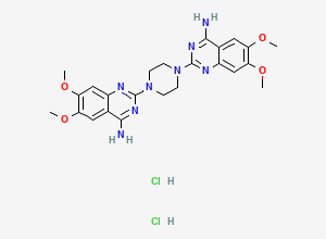 Two-dimensional chemical structure of Terazosin EP Impurity E /Terazosin Related Compound C / Prazosin EP Impurity E/ Doxazosin EP Impurity H / Terazosin Dimer Impurity (2HCl salt), CAS 1486464-41-8