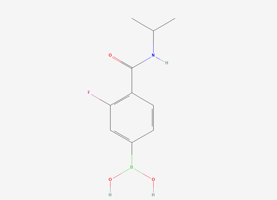 Two-dimensional chemical structure of (3-Fluoro-4-(isopropylcarbamoyl)phenyl)boronic acid