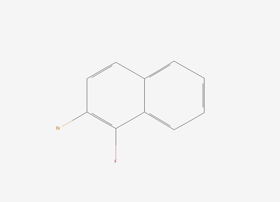 Two-dimensional chemical structure of 2-Bromo-1-fluoronaphthalene