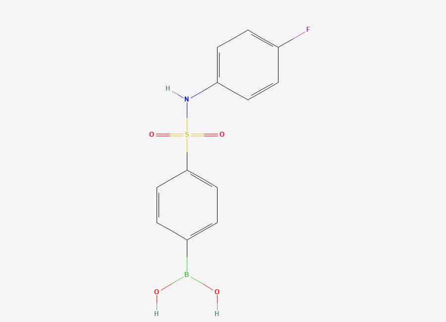 Two-dimensional chemical structure of N-(4-Fluorophenyl) 4-boronobenzenesulfonamide