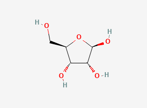 Two-dimensional chemical structure of beta-D-Ribose