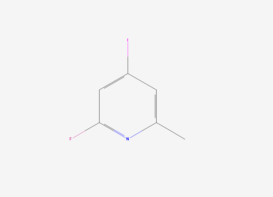 Two-dimensional chemical structure of 2-Fluoro-4-iodo-6-methylpyridine