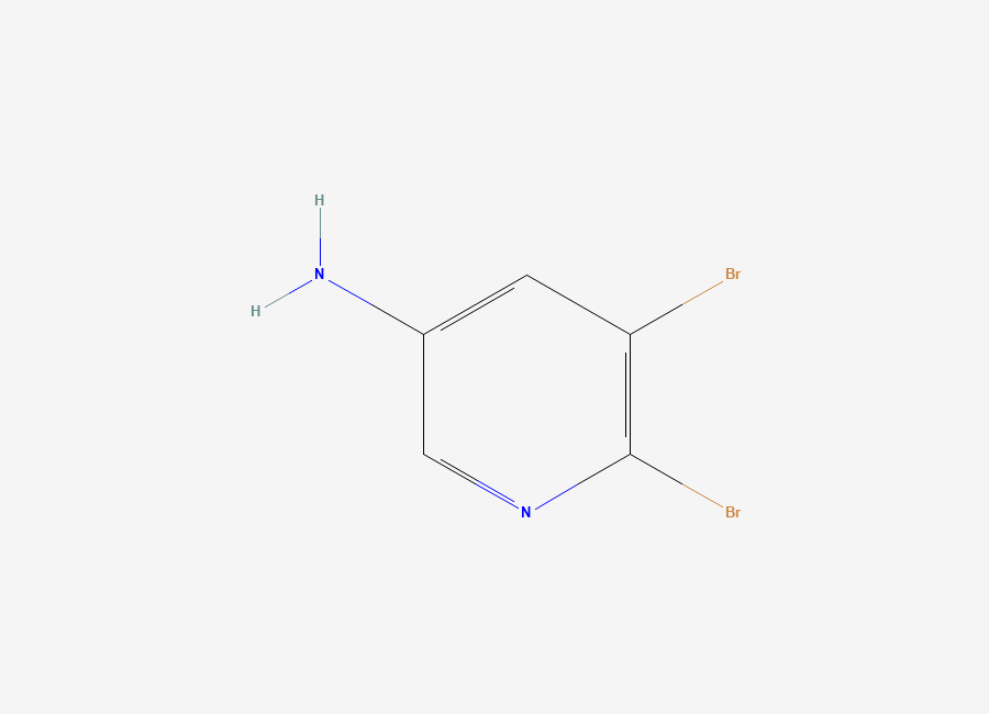 Two-dimensional chemical structure of 5,6-Dibromopyridin-3-amine