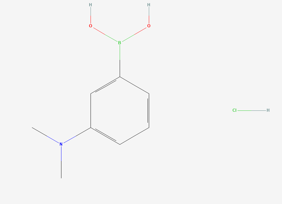 Two-dimensional chemical structure of 3-(Dimethylamino)phenylboronic Acid Hydrochloride (contains varying amounts of Anhydride)