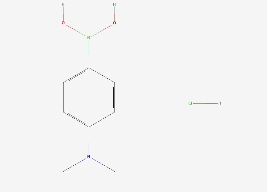 Two-dimensional chemical structure of (4-(Dimethylamino)phenyl)boronic acid hydrochloride