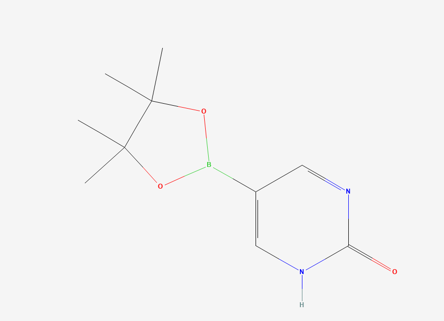 Two-dimensional chemical structure of 2-Hydroxypyrimidine-5-boronic acid pinacol ester