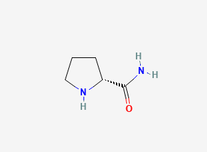 Two-dimensional chemical structure of Prolinamide, D-