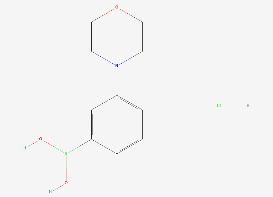 Two-dimensional chemical structure of (3-Morpholinophenyl)boronic acid hydrochloride