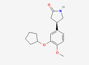 Two-dimensional chemical structure of (-)-Rolipram