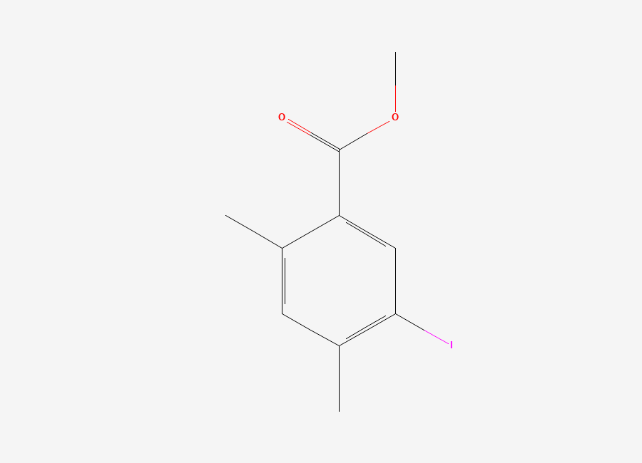 Two-dimensional chemical structure of Methyl 5-iodo-2,4-dimethylbenzoate