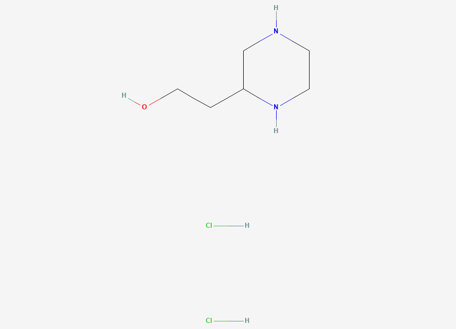 Two-dimensional chemical structure of 2-(Piperazin-2-yl)ethan-1-ol dihydrochloride