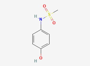 Two-dimensional chemical structure of N-(4-Hydroxyphenyl)methanesulfonamide, CAS 51767-39-6