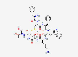 Two-dimensional chemical structure of Octreotide, CAS 83150-76-9