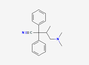 Two-dimensional chemical structure of alpha-(2-(Dimethylamino)-1-methylethyl)-alpha-phenylbenzeneacetonitrile