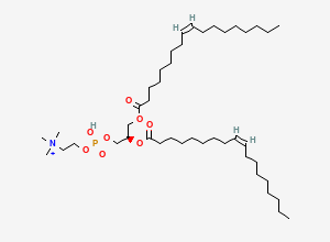 Two-dimensional chemical structure of (Z,Z)-4-Hydroxy-N,N,N-Trimethyl-10-Oxo-7-((1-Oxo-9-Octadecenyl)Oxy)-3,5,9-Trioxa-4-Phosphaheptacos-18-En-1-Aminium-4-Oxide