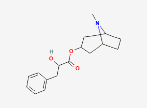 Two-dimensional chemical structure of Atropine EP Impurity G/ Hyoscyamine EP Impurity F/ [(1R,3r,5S) isomer (free base)], CAS 21956-47-8