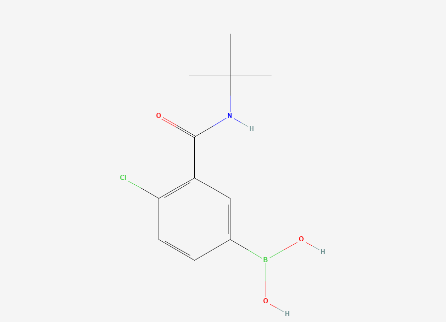 Two-dimensional chemical structure of (3-(tert-Butylcarbamoyl)-4-chlorophenyl)boronic acid